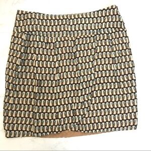 DAVID MEISTER 90s Y2K Mock Wrap Patterned Skirt 6
